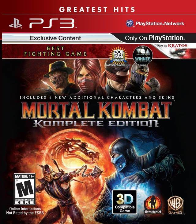 Mortal Kombat Komplete Edition (Greatest Hits) (Playstation 3) - Game Manual Only