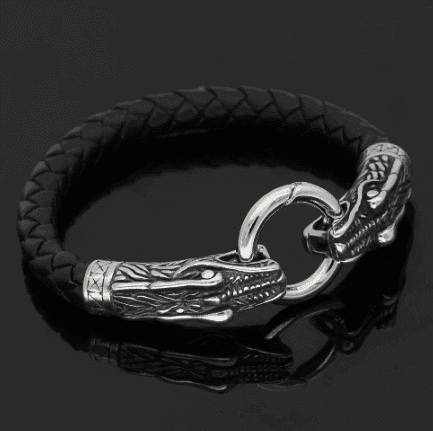 Vikings Dragon Head Stainless Steel Bracelet - 21CM