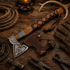 22” HAND FORGED CARBON STEEL HANDMADE HUNTING VIKING TOMAHAWK HATCHET AXE