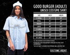 Good Burger Button Up Shirt Hat and Name Tag Halloween Costume Cosplay