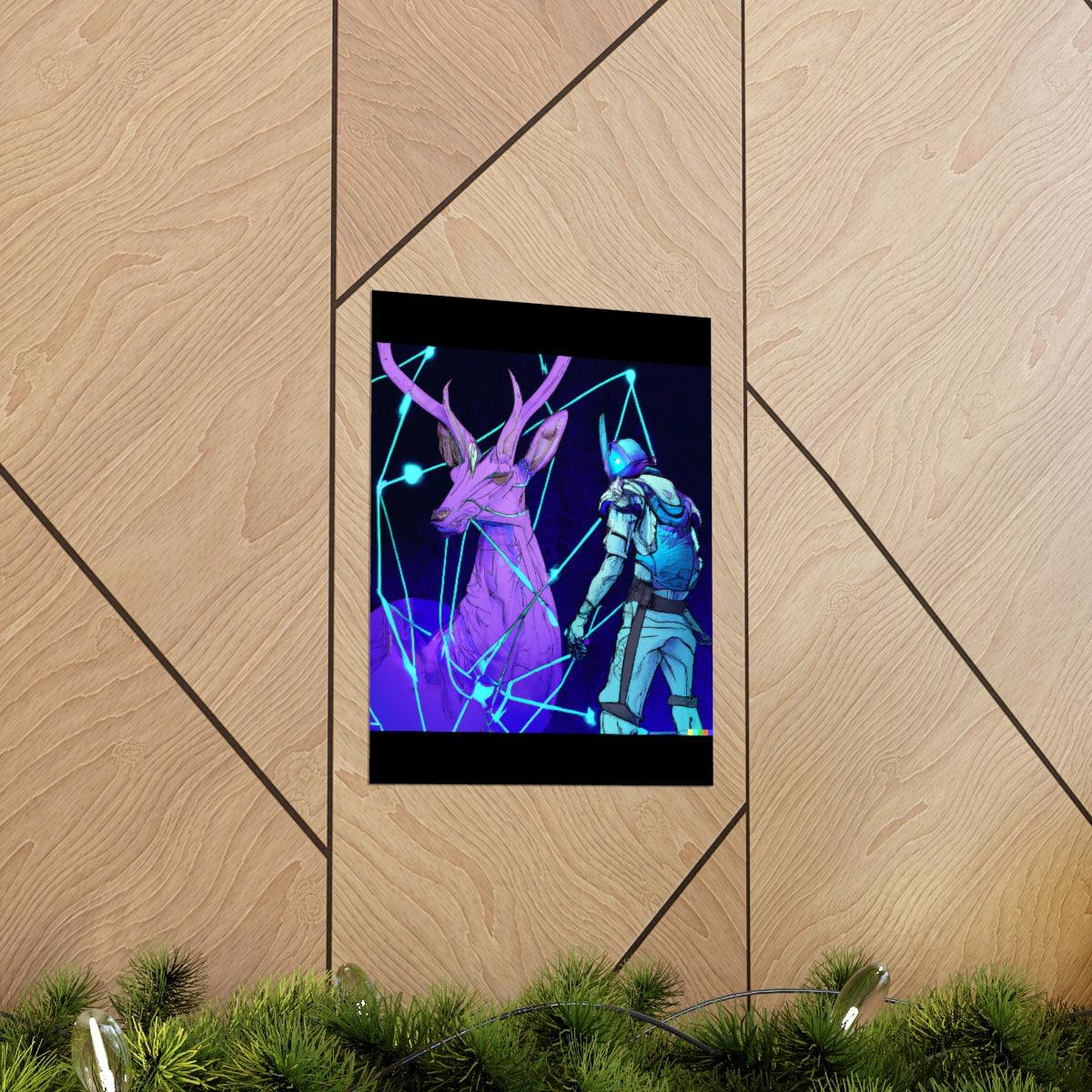 Cyberpunk deer hunting Posters