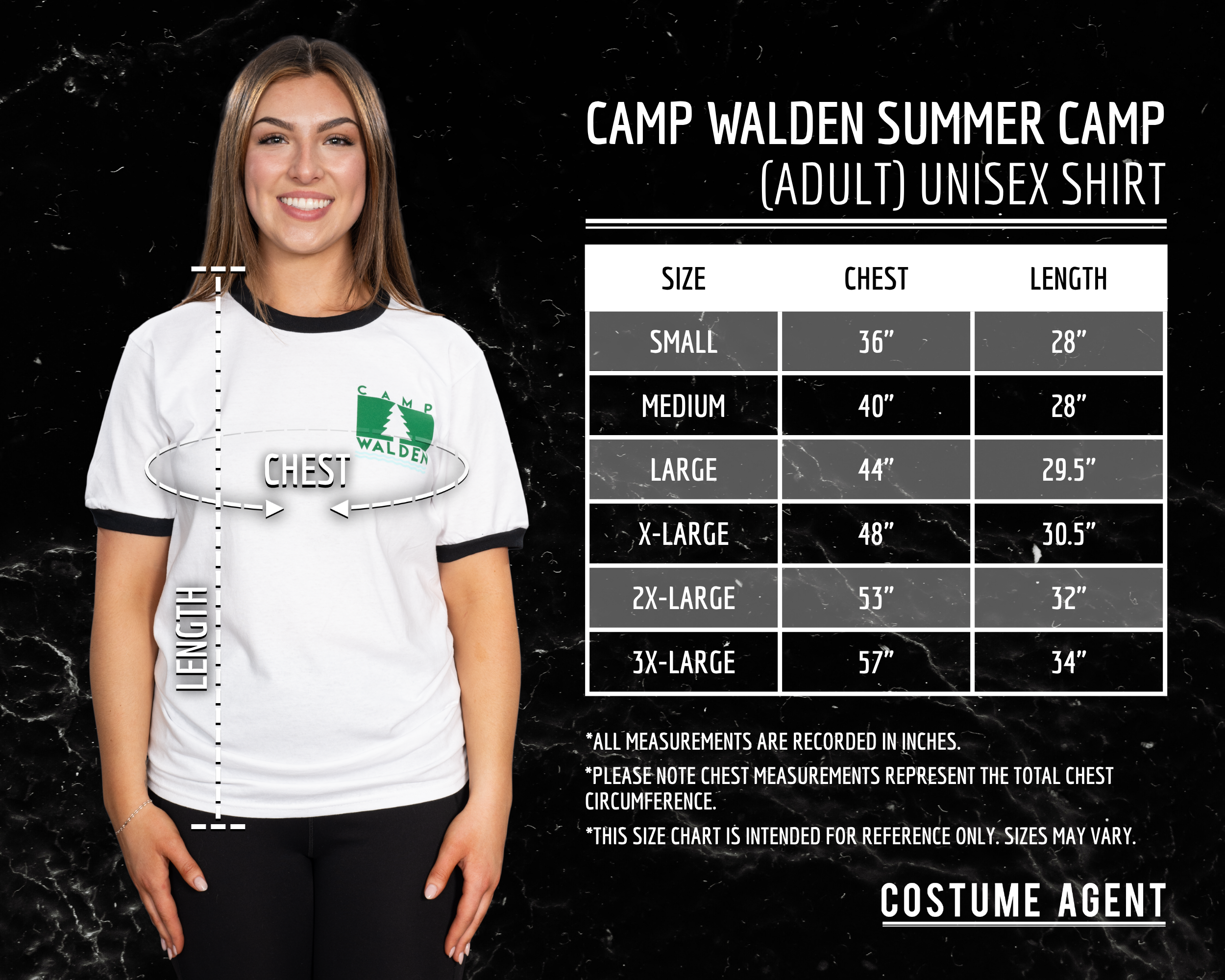 Camp Walden Unisex Adult T-Shirt Halloween Costume Cosplay