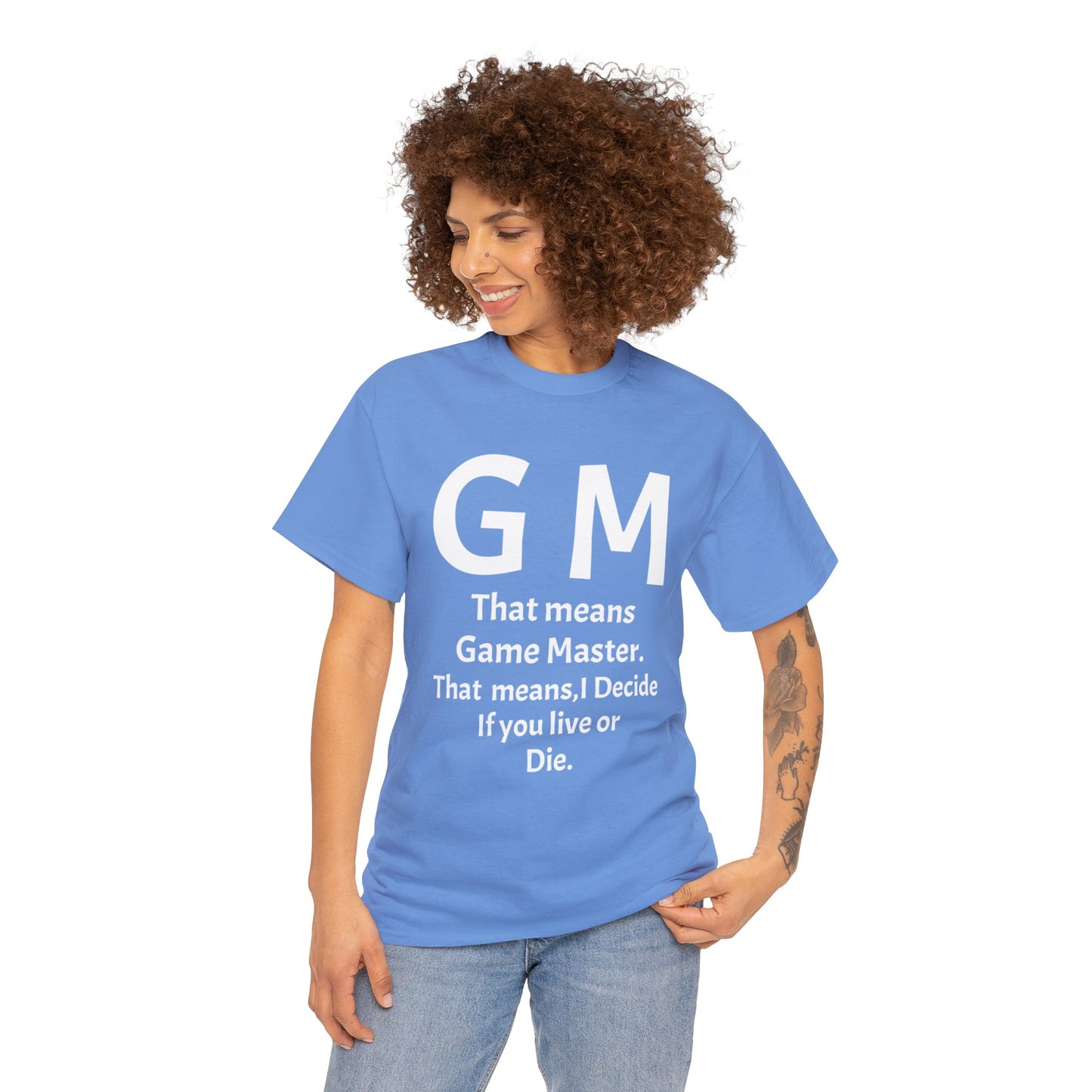 Game Master Means i decide if you live or die Unisex Heavy Cotton Tee-DungeonDice1