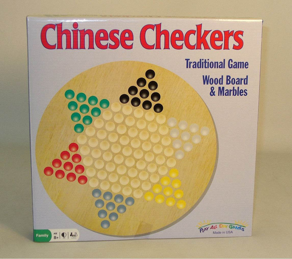 Board Game - Wood Round Chinese Checkers - 