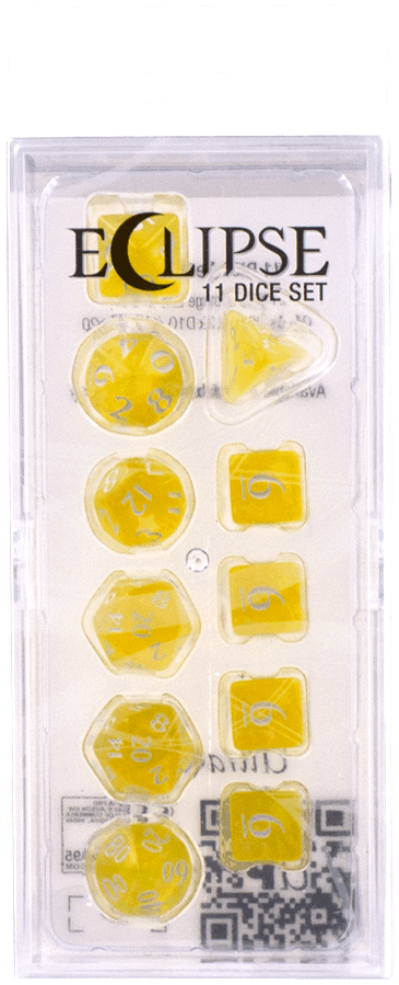 Ultra PRO: 11-Dice Set - Eclipse (Lemon Yellow) - 