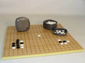 GO - Slotted wood GO Board with GO stones and plastic bowls - 