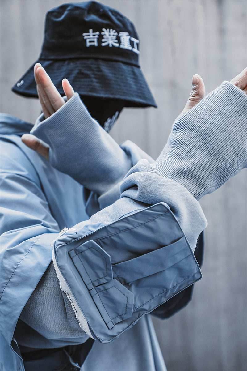 HiH18 I-Tech Layered Hoodie - Blue / M