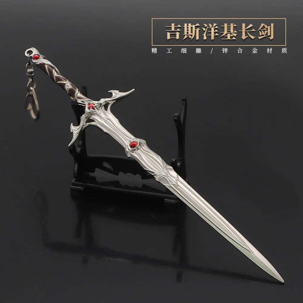 22CM Baldur's Gate 3 Game Peripheral The Sword in The Stone Githyanki Replica Miniature Cold Weapon Models Keychain