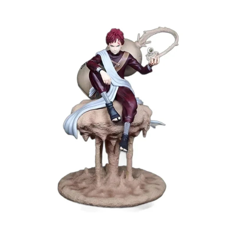 22cm NARUTO Gaara Action Figure, Animation Peripherals Kazekage Sitting Posture Statue