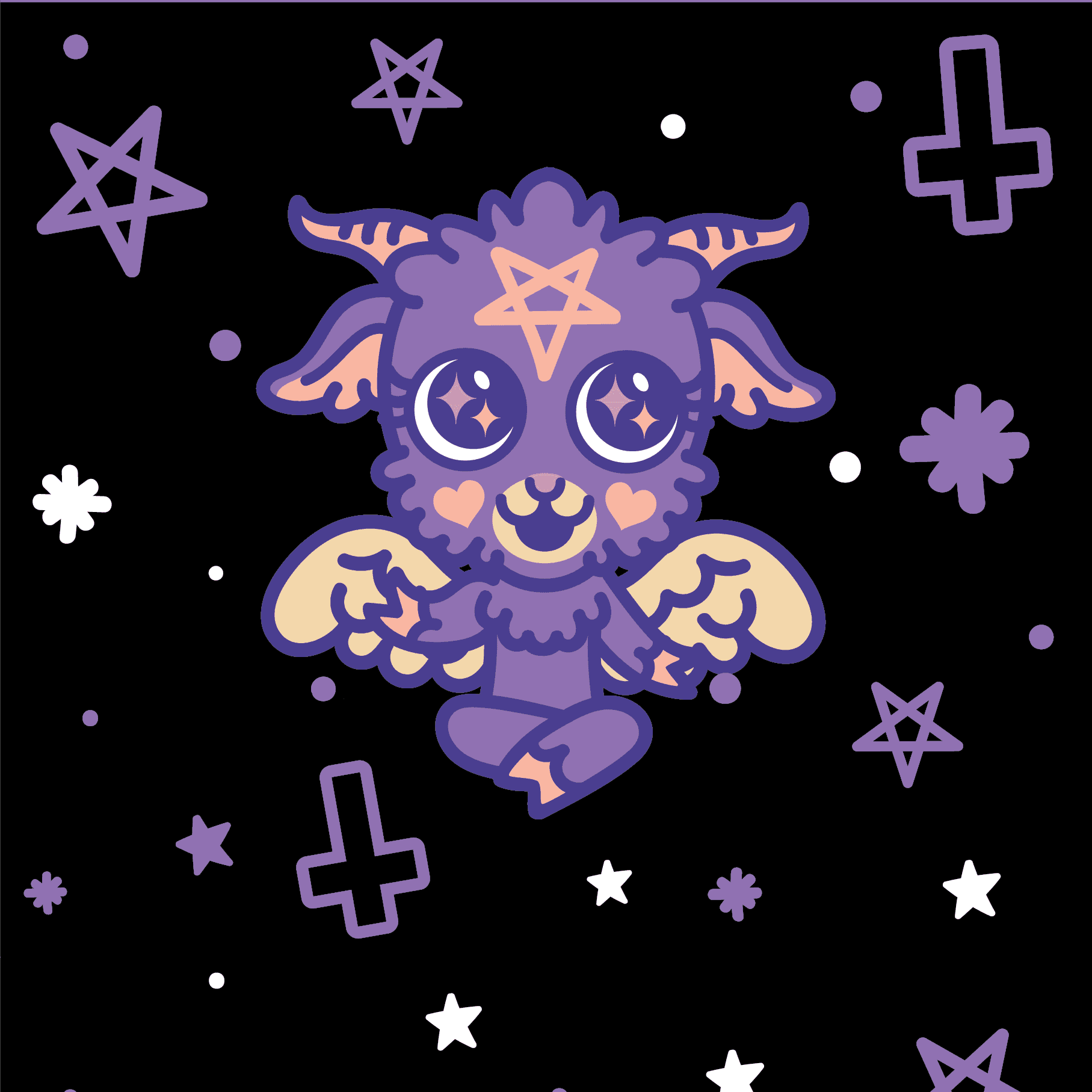 Baby Baphomet Ankle Socks - 