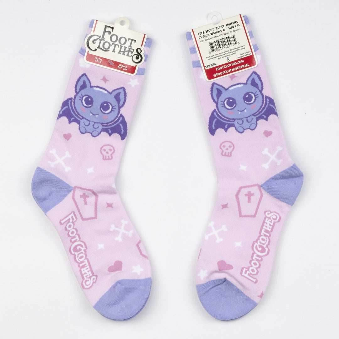 Widdle Bat Guy Crew Socks - 