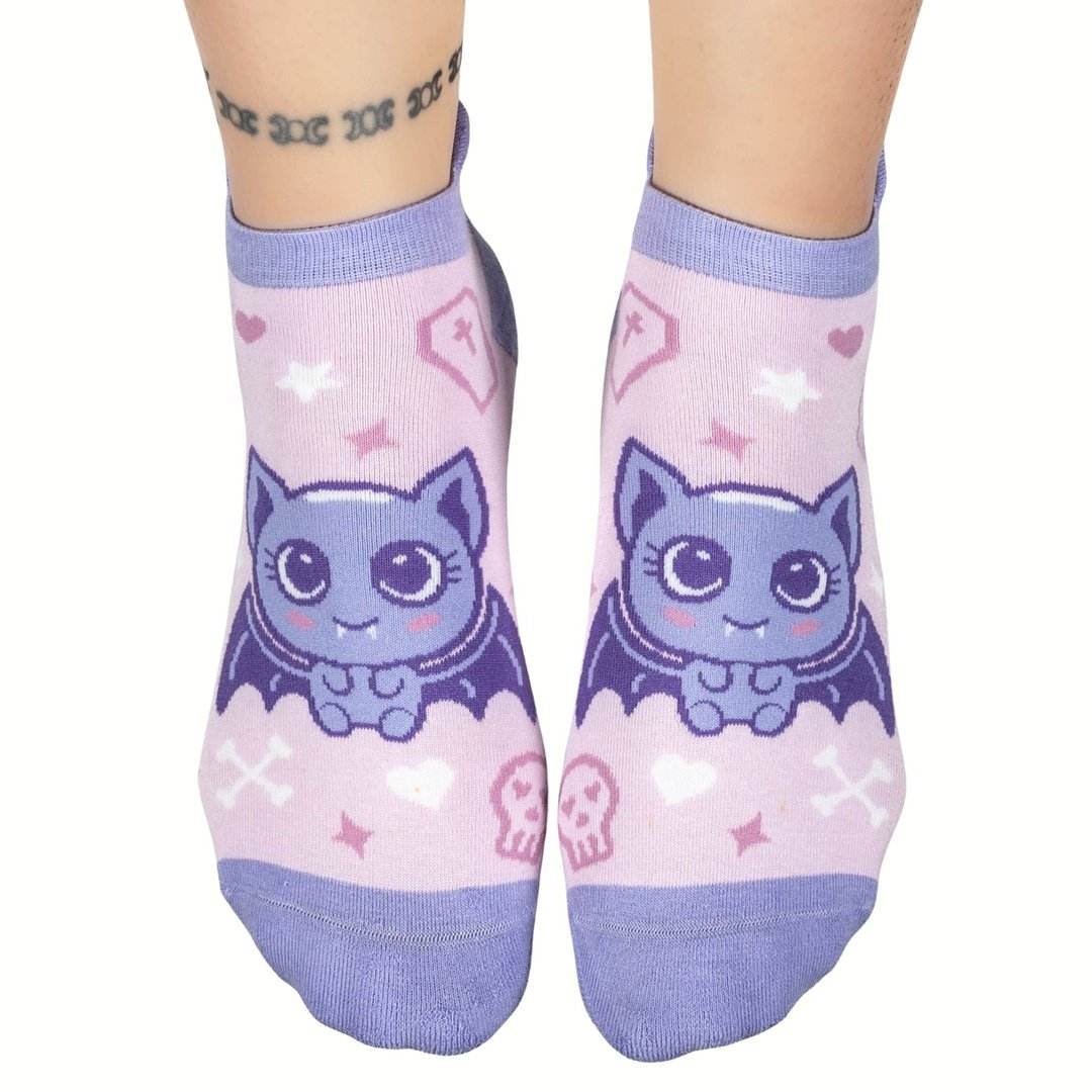 Widdle Bat Guy Ankle Socks - 