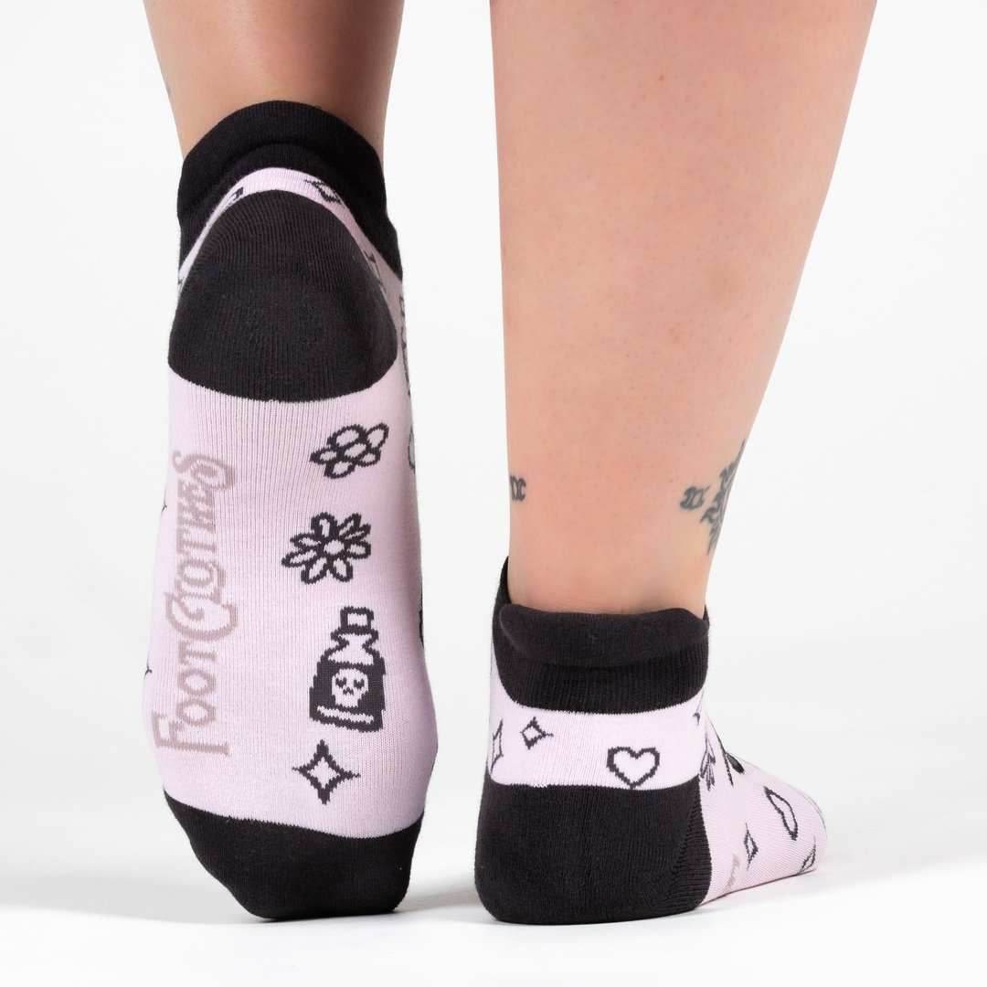 Pastel Goth Grim Reaper Ankle Socks - 