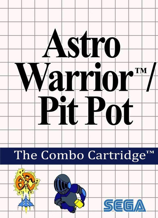 Astro Warrior & Pit Pot (Sega Master System) - Game Manual Only