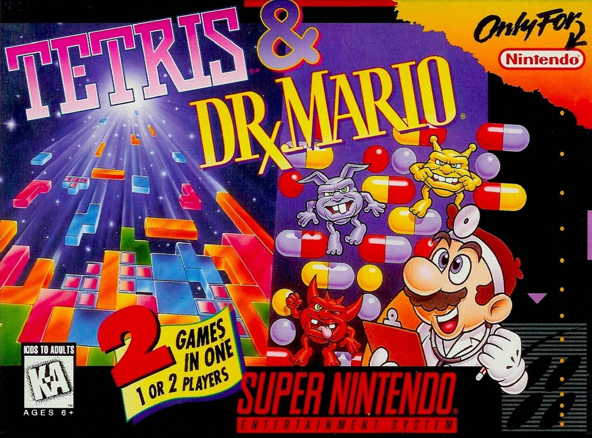Tetris & Dr. Mario (Super Nintendo) - Game Manual Only