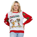 Merry Christmas Garfield Odie Xmas Tree Sweater - XS