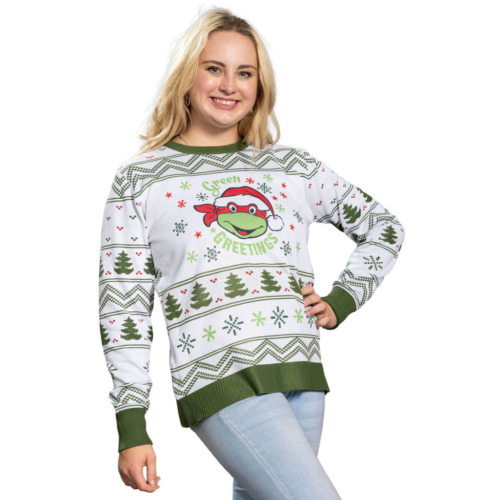 Green Greetings TMNT Christmas Sweater - XS