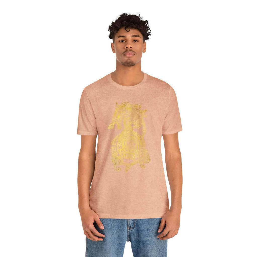 Golden Celtic Dice Dragon Shirt - Army / S