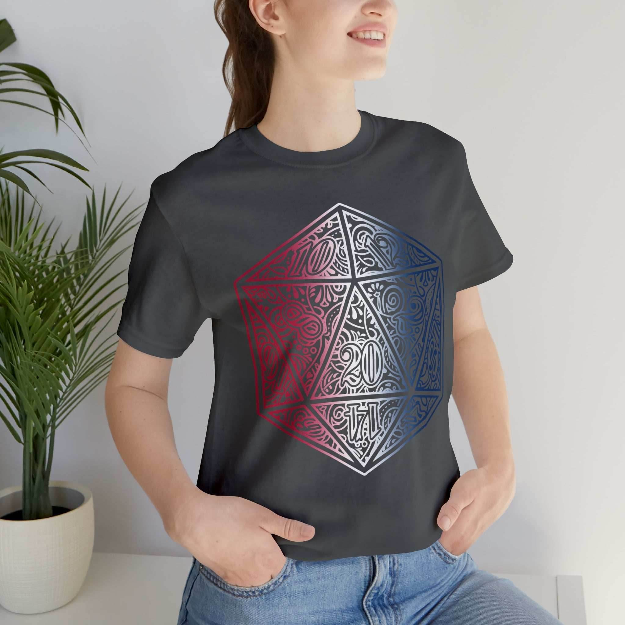 Red, White, and Blue Ombre Ornamental Dice Shirt - Army / S