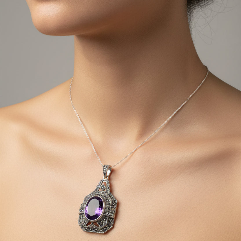 Victorian Marcasite Necklace