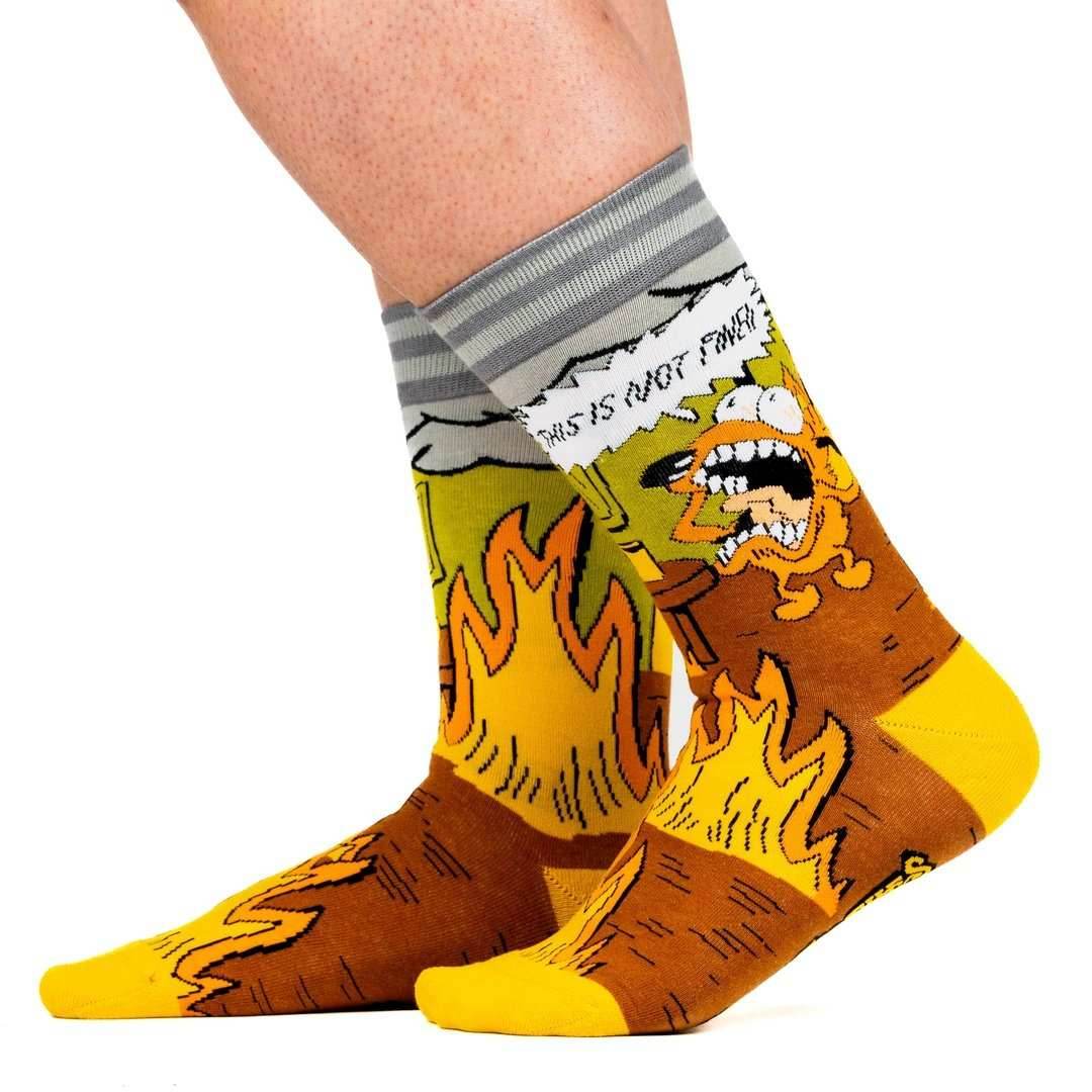This is Fine. Also, Not Fine. Crew Socks - 