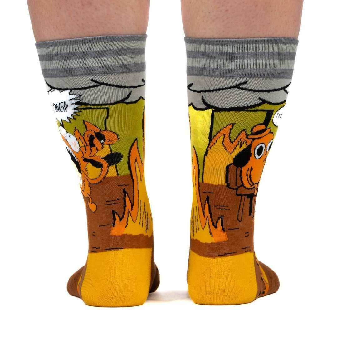 This is Fine. Also, Not Fine. Crew Socks - 