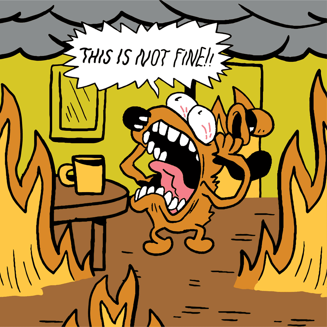 This is Fine. Also, Not Fine. Crew Socks - 