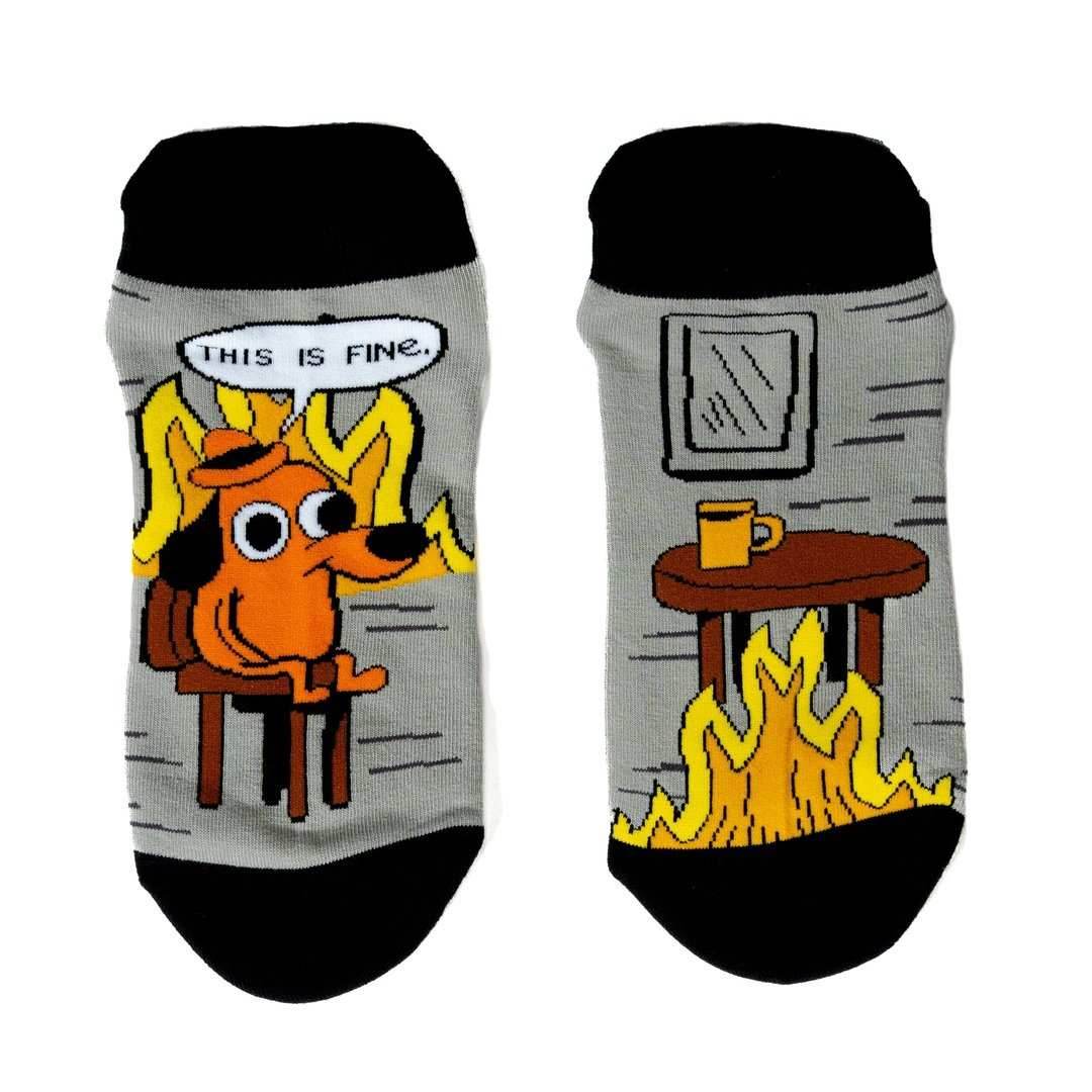 This is Fine: Black Coffee Edition Ankle Socks - 
