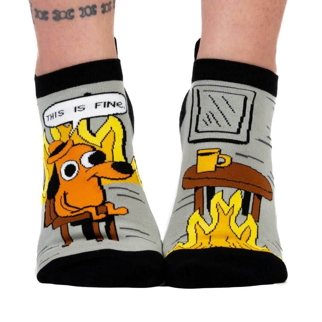 This is Fine: Black Coffee Edition Ankle Socks - 