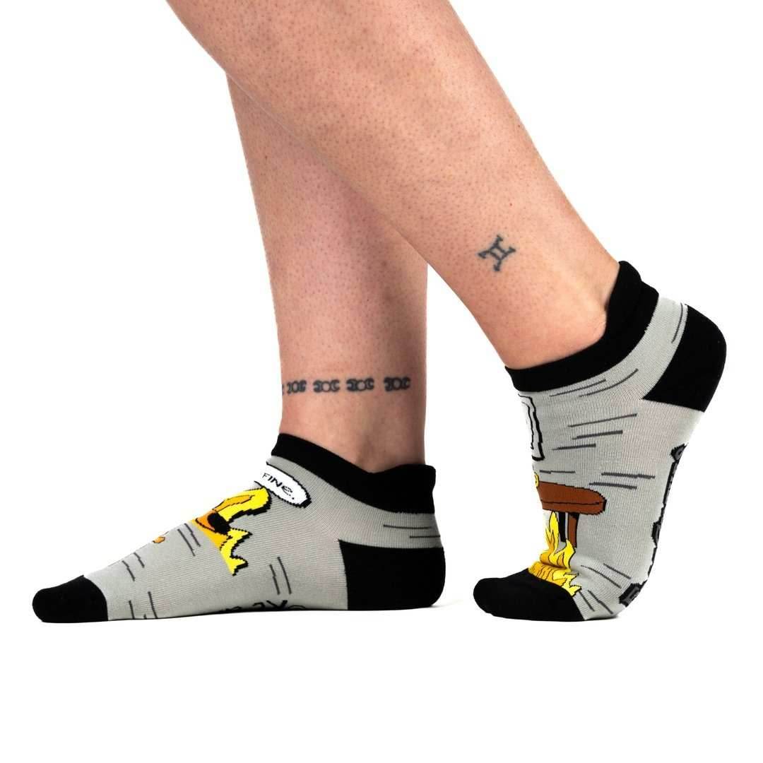 This is Fine: Black Coffee Edition Ankle Socks - 