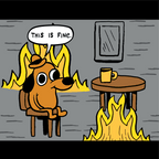 This is Fine: Noir Edition Crew Socks - 
