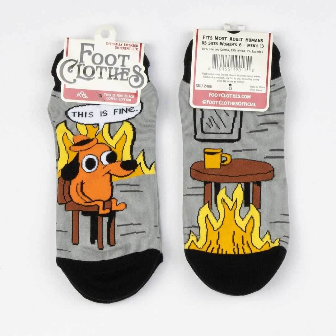 This is Fine: Black Coffee Edition Ankle Socks - 