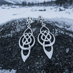 Celtic Knot Moon Earrings