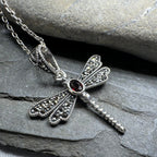 Triple Spiral Dragonfly Necklace