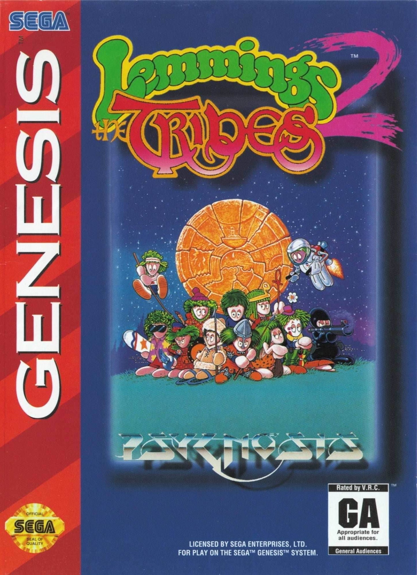 Lemmings 2: The Tribes (Sega Genesis) - Game Manual Only