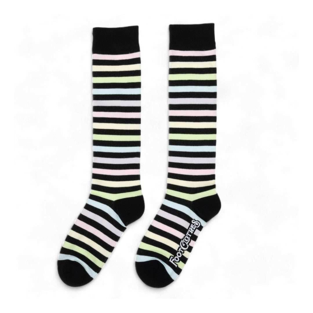 Pastel Rainbow Stripes Knee High Socks - 