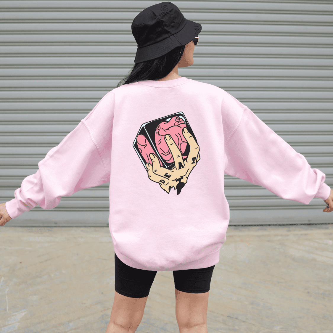 ROOM! Heart Shambles Trafalgar Premium Unisex Anime Crewneck Sweatshirt - Black / S