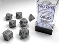 Opaque Polyhedral Dark Grey/black 7-Die Set Dnd Dice Set - 