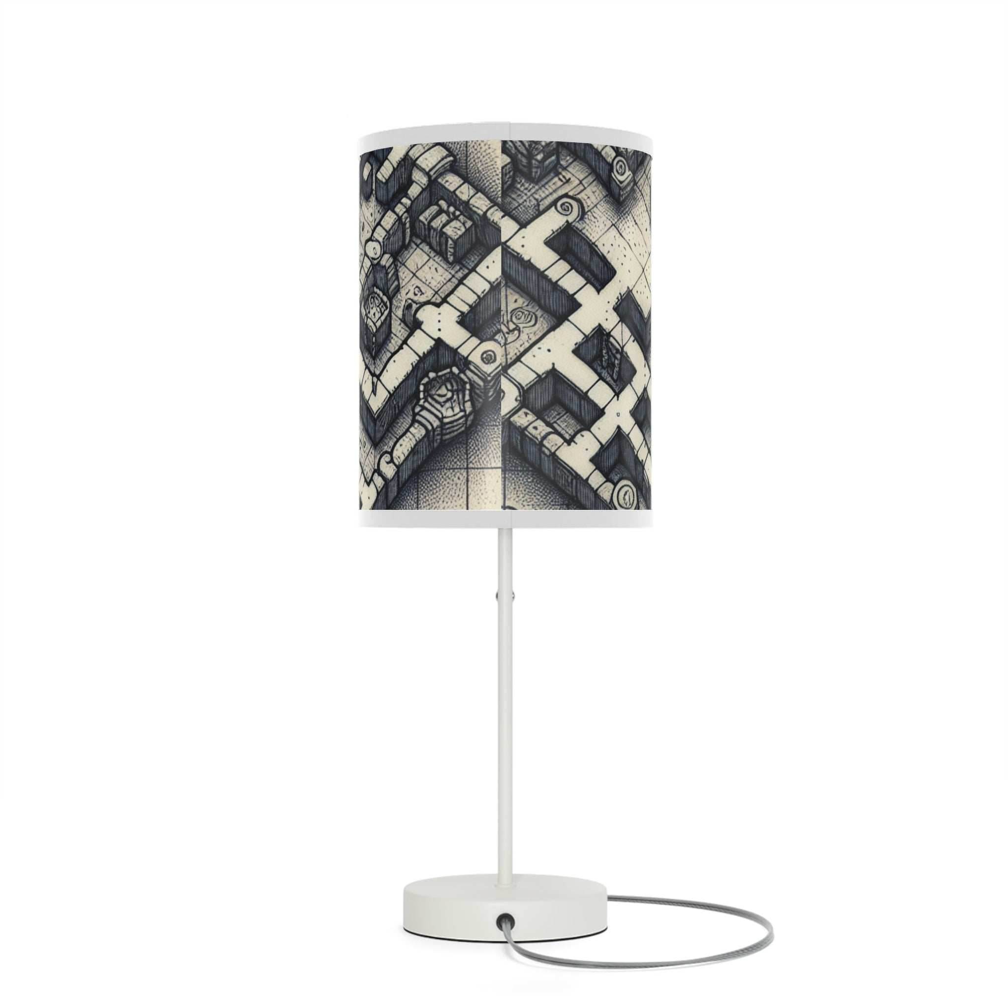 Dungeon map. Lamp on a Stand, US|CA plug - White / Silver / One size