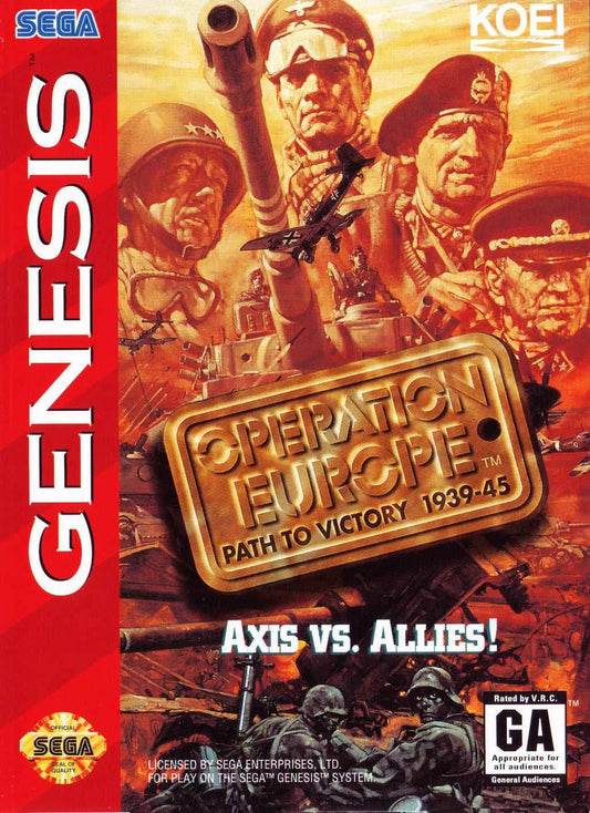 Operation Europe (Sega Genesis) - Game Manual Only