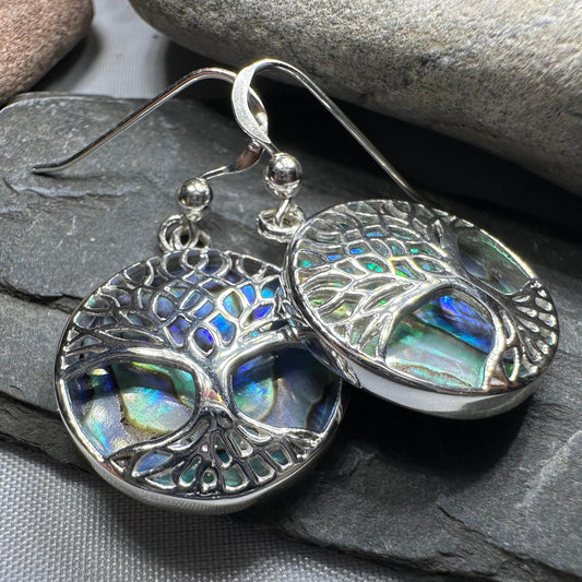 Robyn Tree of Life Earrings - Abalone Shell