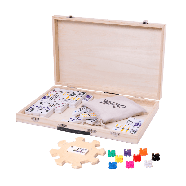Rustik Deluxe Wood Case: Mexican Train Game - 
