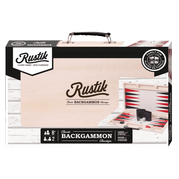 Rustik Deluxe Wood Case: Backgammon - 