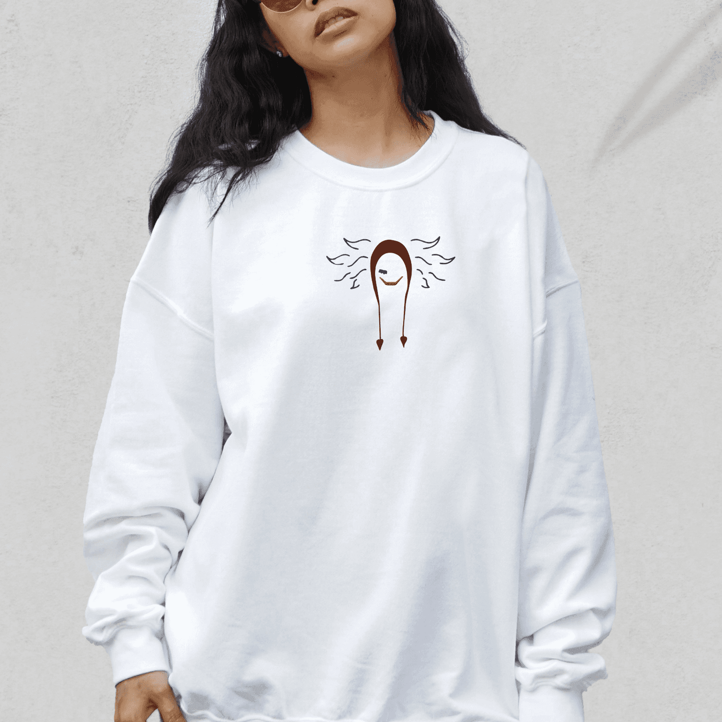 Corazon Embroidered Unisex Premium Anime Sweatshirt - Black / S