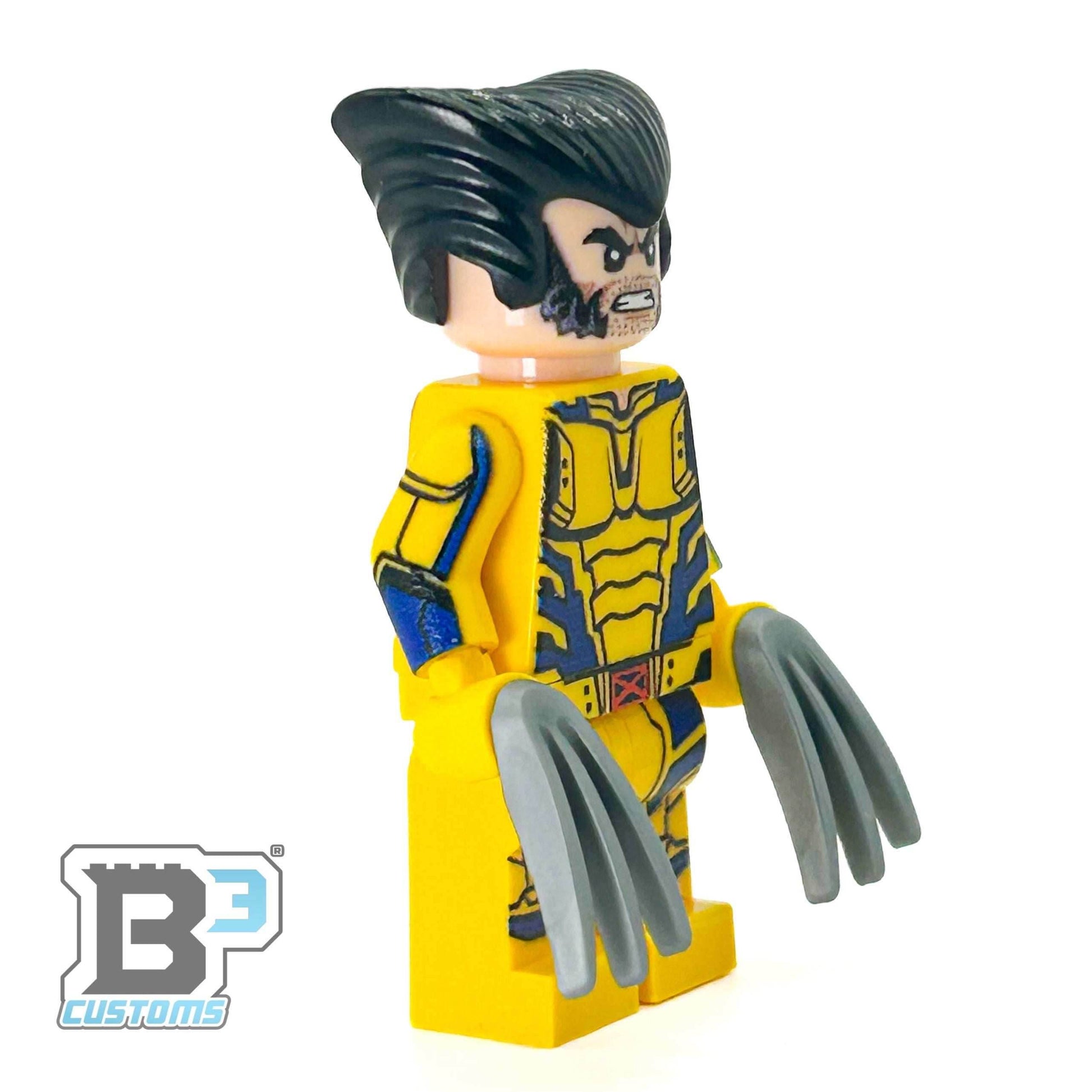 Custom Wolverine Minifig made using LEGO parts - B3 Customs - 