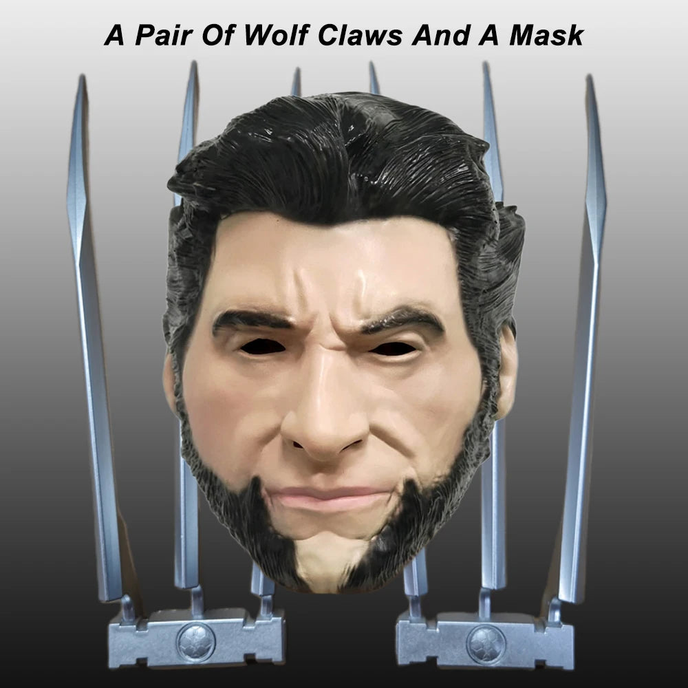 25cm Wolf Claws Cosplay Superhero James Howlett Wolverine Mask Breakproof Realistic Plastic Wolf Claw Halloween Role Play Props