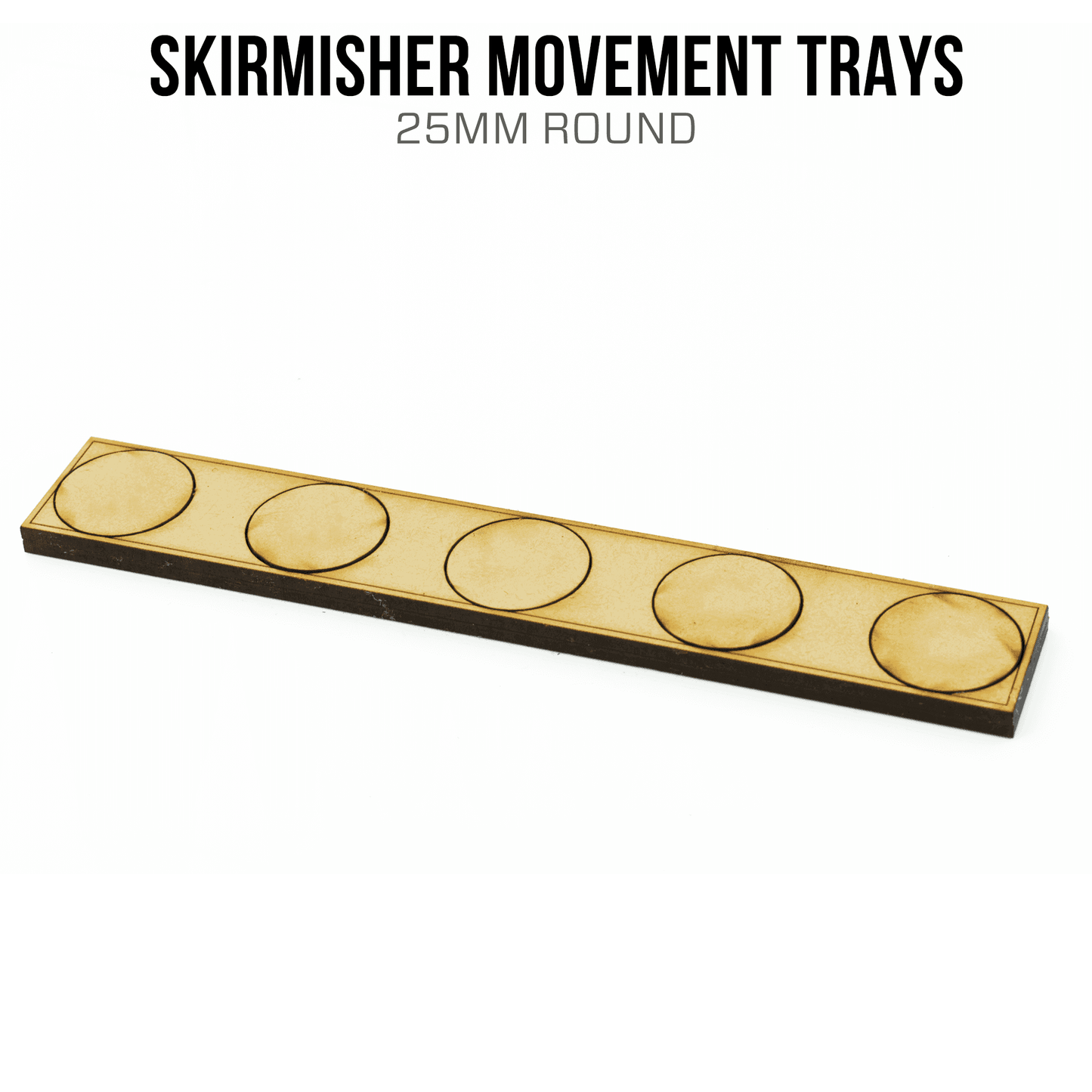 Skirmisher Movement Trays - 25mm Square / Blank