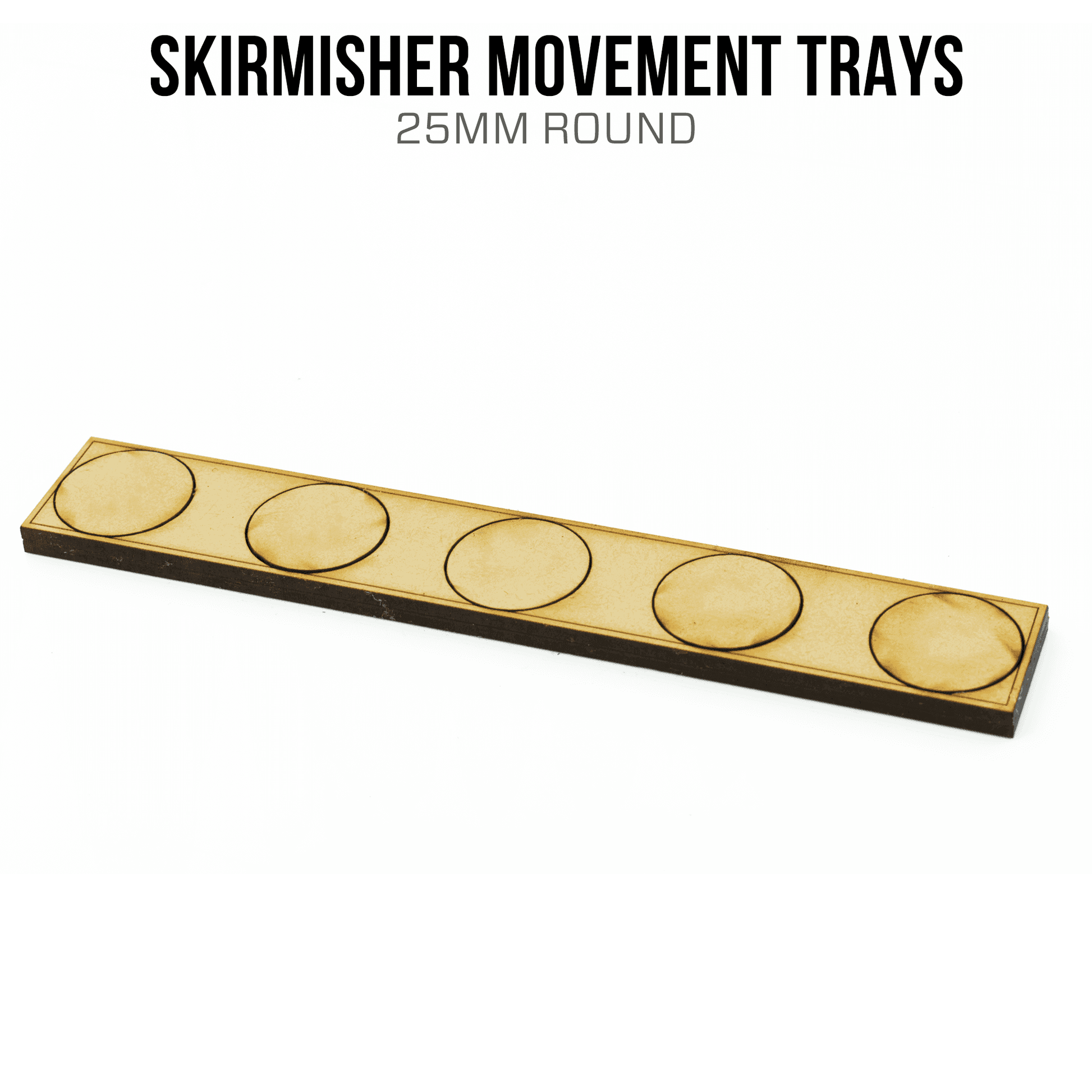 Skirmisher Movement Trays - 25mm Square / Blank