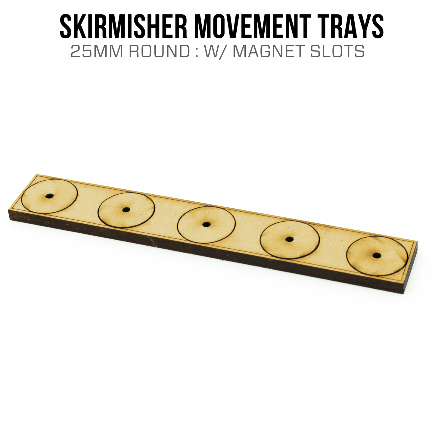 Skirmisher Movement Trays - 25mm Square / Blank