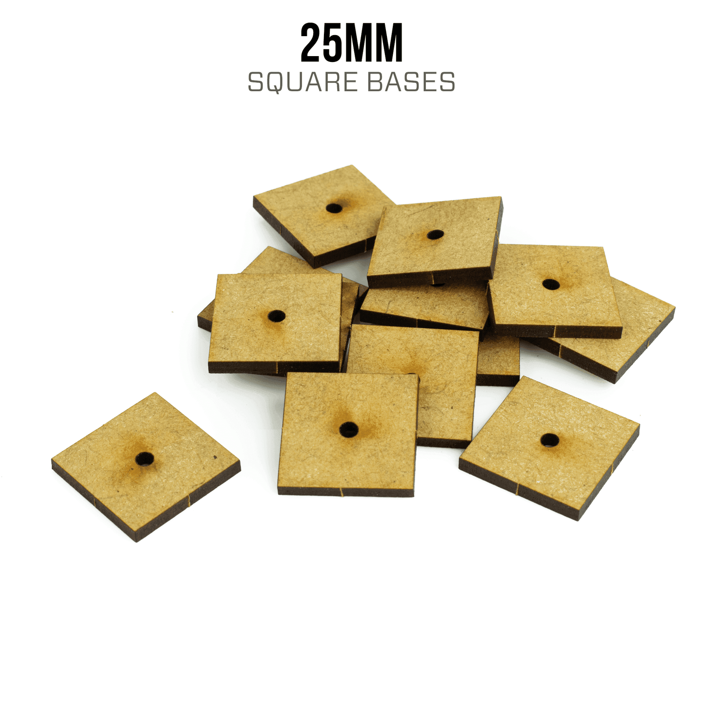 25mm Square Bases - Blank